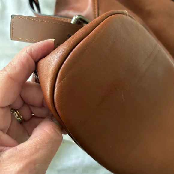 Longchamp 3D Cognac Brown Leather Backpack - Picture 6 of 10